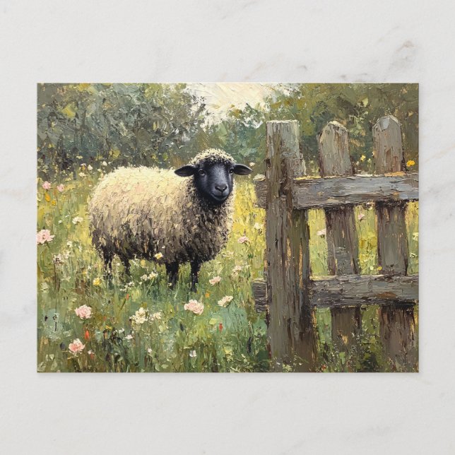 Digital Oil Painting im Frühjahr Postkarte (Vorderseite)