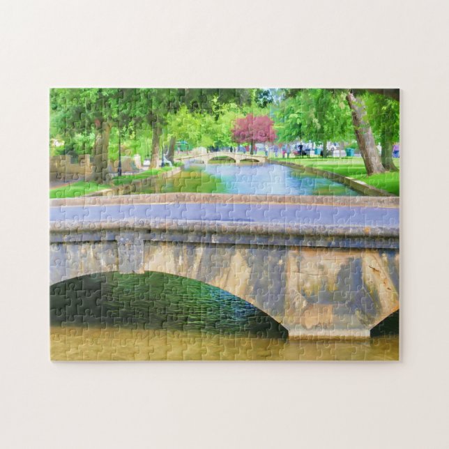 Digital Painting Bourton on Water UK (Horizontal)