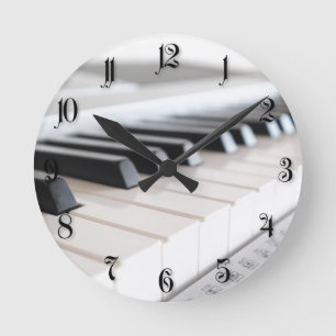 Digital piano keyboard runde wanduhr