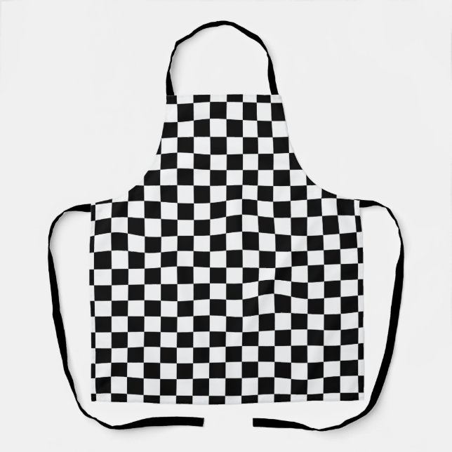 Digital Print in Schwarz/Weiß Schürze (Vorderseite)