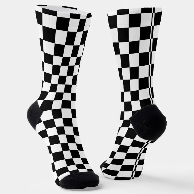 Digital Print in Schwarz/Weiß Socken (Gewinkelt)