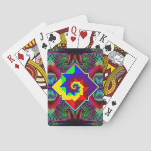 Digital Rainbow Spiral Spielkarten