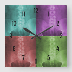 Digital-Röntgenstrahl-Kunst-Wanduhr Quadratische Wanduhr