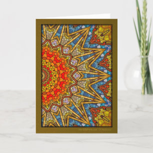 Digital Rose Mandala Feiertagskarte