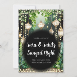 Digital Sangeet Einladungen indische Hochzeitkarte