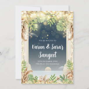 Digital Sangeet invite des invitations de réceptio