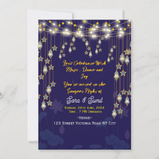 Digital Sangeet Night Invitations Einladung
