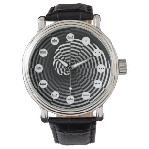 Digital Schachbrett Yin Yang (Mayan) von Kenneth Y Armbanduhr