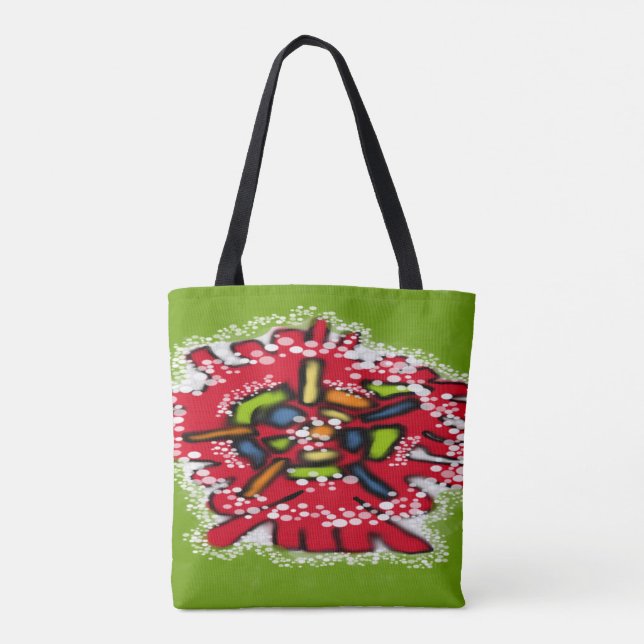Digital-Schneeflocke-Tasche Tasche (Rückseite)