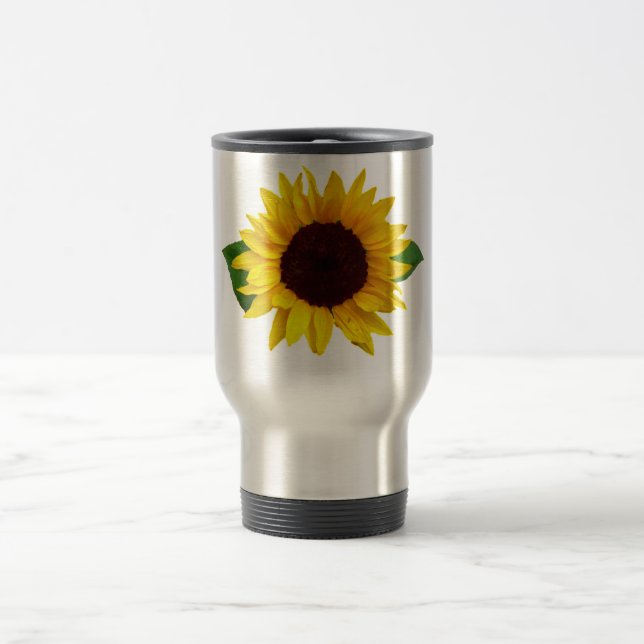 Digital-Sonnenblume Reisebecher (Mittel)