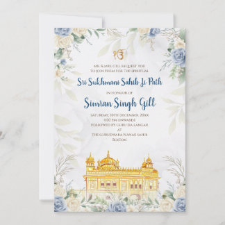 Digital Sri Sukhmani Sahib path invitation Einladung