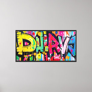 Digital Street Art - Leinwanddruck