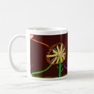 Digital Sunflower Impressionist Art Mug