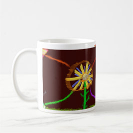 Digital Sunflower Impressionist Art Mug Kaffeetasse