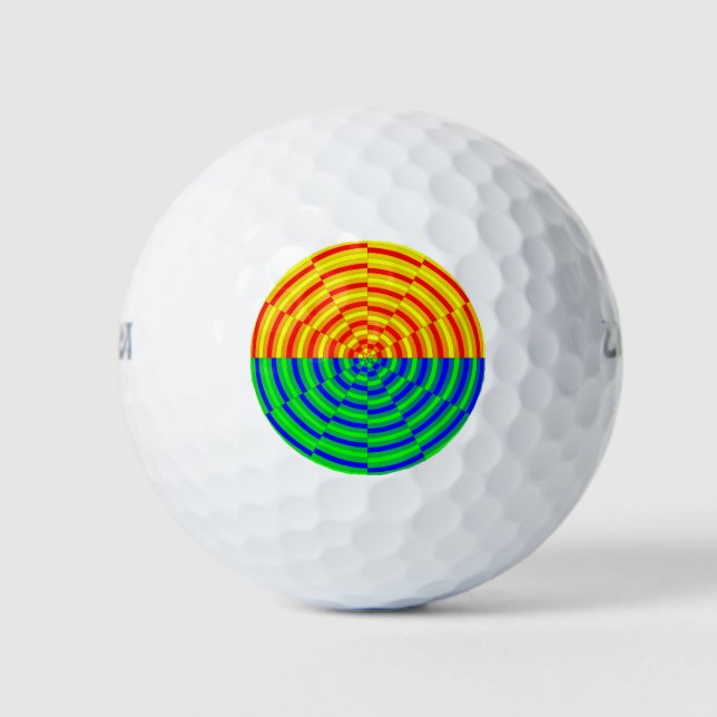 Digital Sunrise von Kenneth Yoncich Golfball (Vorderseite)