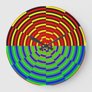 Digital Sunset von Kenneth Yoncich Große Wanduhr