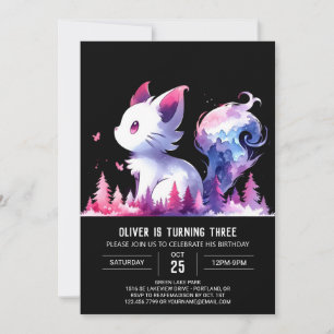 Digital Sweet Cat Birthday Einladung