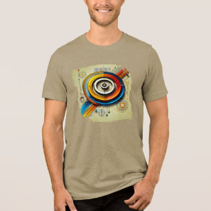 Digital TShit - Elektrische Wirbel Tri-Blend Shirt