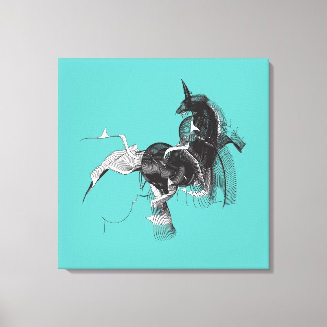 Digital Unicorn Leinwanddruck (Vorderseite)