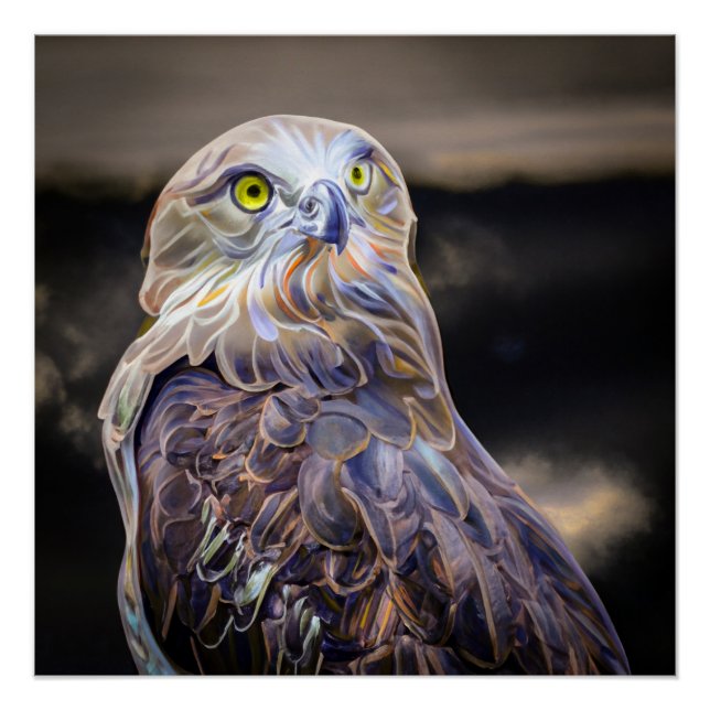 Digital verbesserte Ölfarbe eines kurz gezackten B Poster (Vorderseite)