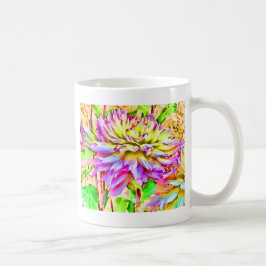 Digital Watercolor Dahlia-Geschenk Kaffeetasse
