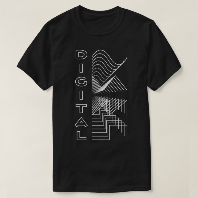 Digital Waveform Audio Analog Design Modular Gesch T-Shirt (Design vorne)