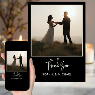 Digital Wedding Vielen Dank für Ihr modernes Minim Einladung