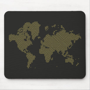 Digital-Weltkarte Mousepad