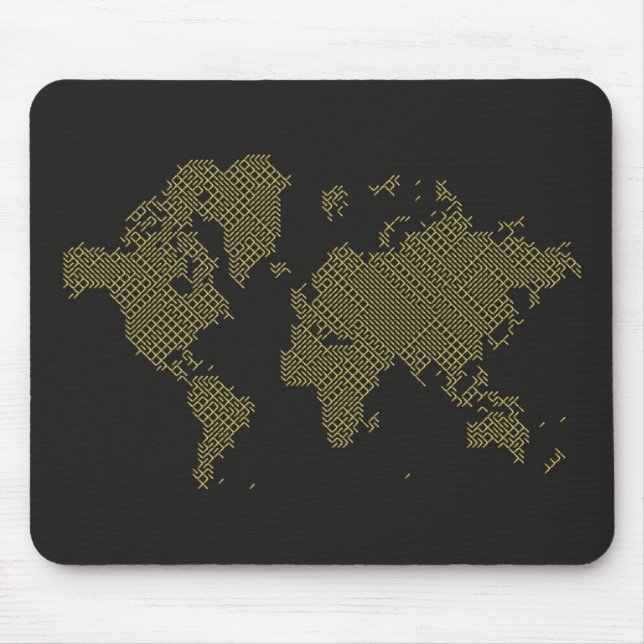 Digital-Weltkarte Mousepad (Vorne)