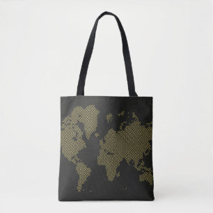 Digital-Weltkarte Tasche