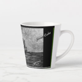 Digital zeichnend Swan Lake LS Latte Tasse