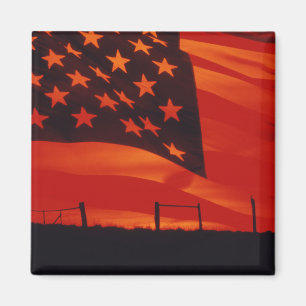 Digital-Zusammensetzung der amerikanischen Flagge Magnet