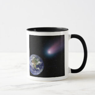 Digital-Zusammensetzung einer Kometenüberschrift Tasse