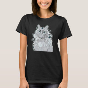 Digitale abstrakte Katze 32 T-Shirt