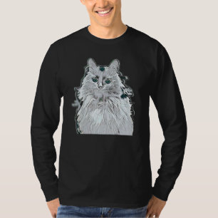 Digitale abstrakte Katze 32 T-Shirt
