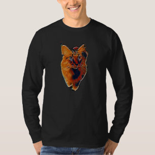 Digitale abstrakte Katze 34 T-Shirt