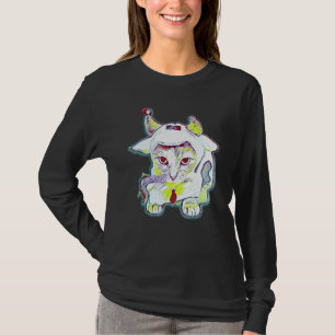 Digitale abstrakte Katze 35 T-Shirt