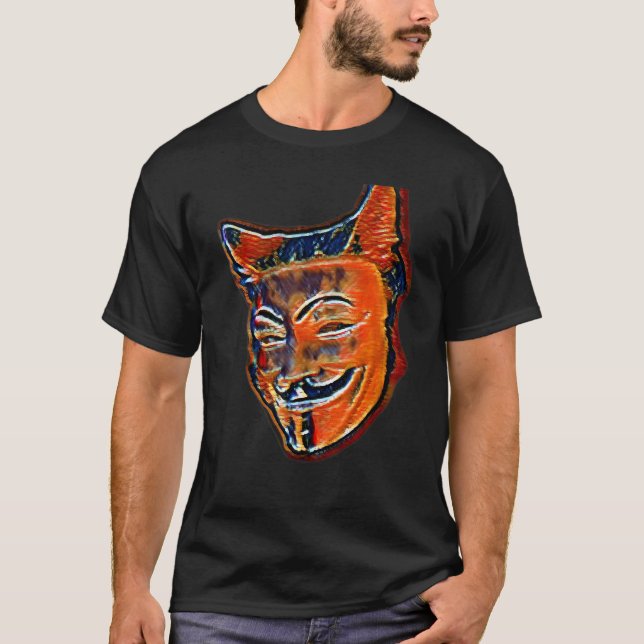 Digitale abstrakte Katze 3 T-Shirt (Vorderseite)
