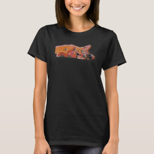 Digitale abstrakte Katze 75 T-Shirt