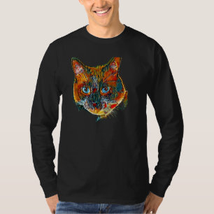 Digitale abstrakte Katze 81 T-Shirt