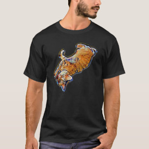 Digitale abstrakte Katze Malerei 50 T-Shirt