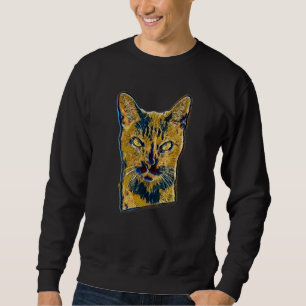 Digitale abstrakte Katze Malerei 53 Sweatshirt