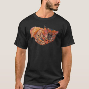 Digitale abstrakte Katze Malerei 72 T-Shirt