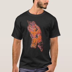 Digitale abstrakte Malerei einer Katze 4 T-Shirt