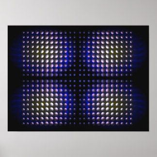 Digitale abstrakte Op-Art-Supernatural Darstellung Poster