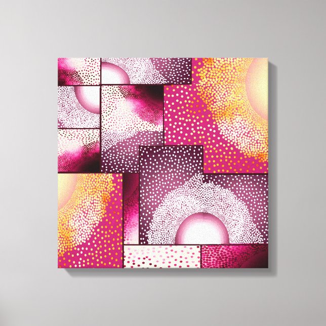 Digitale Abstrakte Stipple Art Leinwand (Vorderseite)