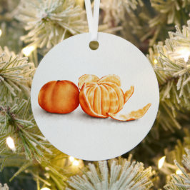digitale Aquarellbilder für neue Mandarine Ornament Aus Metall
