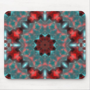 Digitale Ausrüstung hammert Glas rot und zyanisch  Mousepad