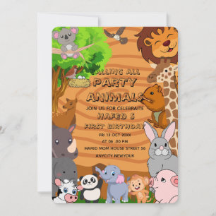 Digitale bearbeitbare Einladung für alle Party-Tie