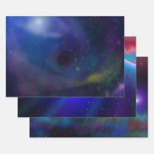 Digitale Bilder im Weltraum Geschenkpapier Set